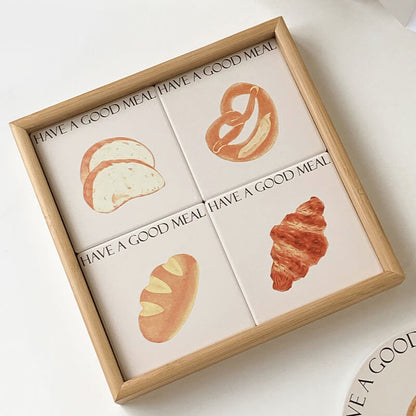 Cute Bread Square Water Coaster Placemat
