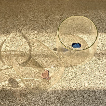 Simple Heart Glass Couple CupsHOME CUPS & MUGSNEW TOWN BAZAAR