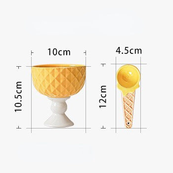 Ceramic Fruit Dessert Cup Ice Cream ScoopHOME CUPS & MUGSNEW TOWN BAZAAR