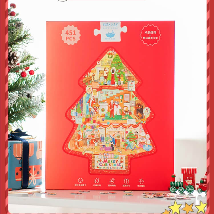 Christmas Tree House Santa PuzzleChristmas, PuzzlesNEW TOWN BAZAAR