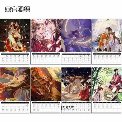 Calendrier de bureau thématique Xie Lian et Hua Cheng TGCF année 2023 