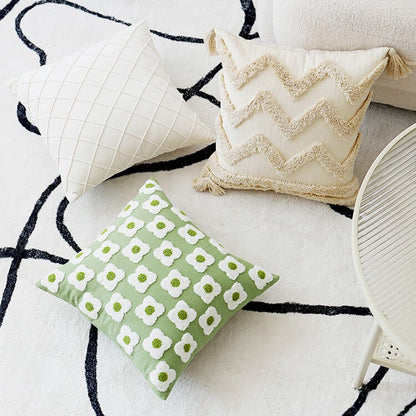Floral Shape Cotton Linen PillowcaseHOME PILLOWS, PillowcasesNEW TOWN BAZAAR