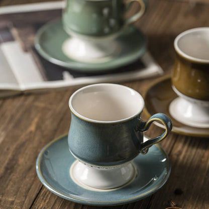 Exquisite High-grade Ceramic High-foot Coffee Cup and SaucerHOME CUPS & MUGSNEW TOWN BAZAAR