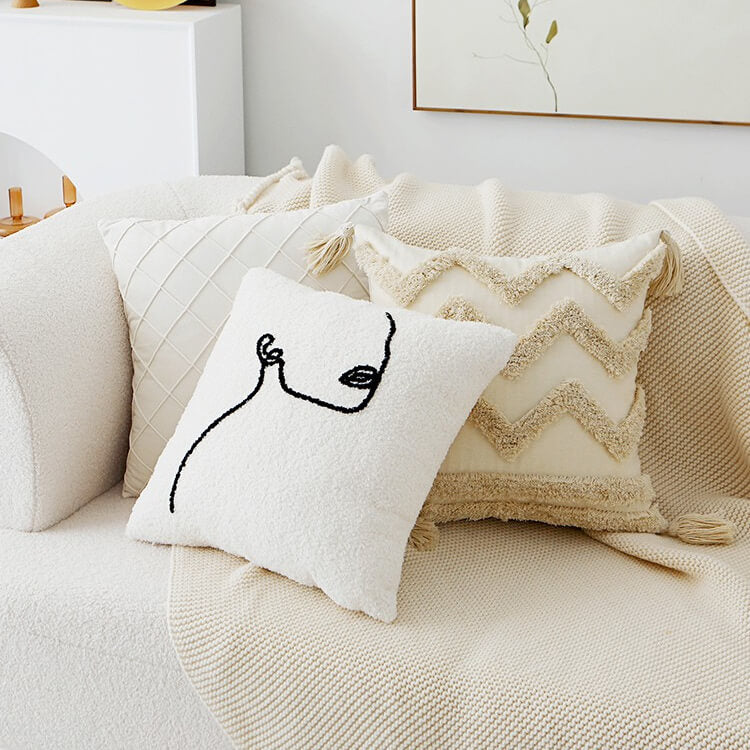 Floral Shape Cotton Linen PillowcaseHOME PILLOWS, PillowcasesNEW TOWN BAZAAR