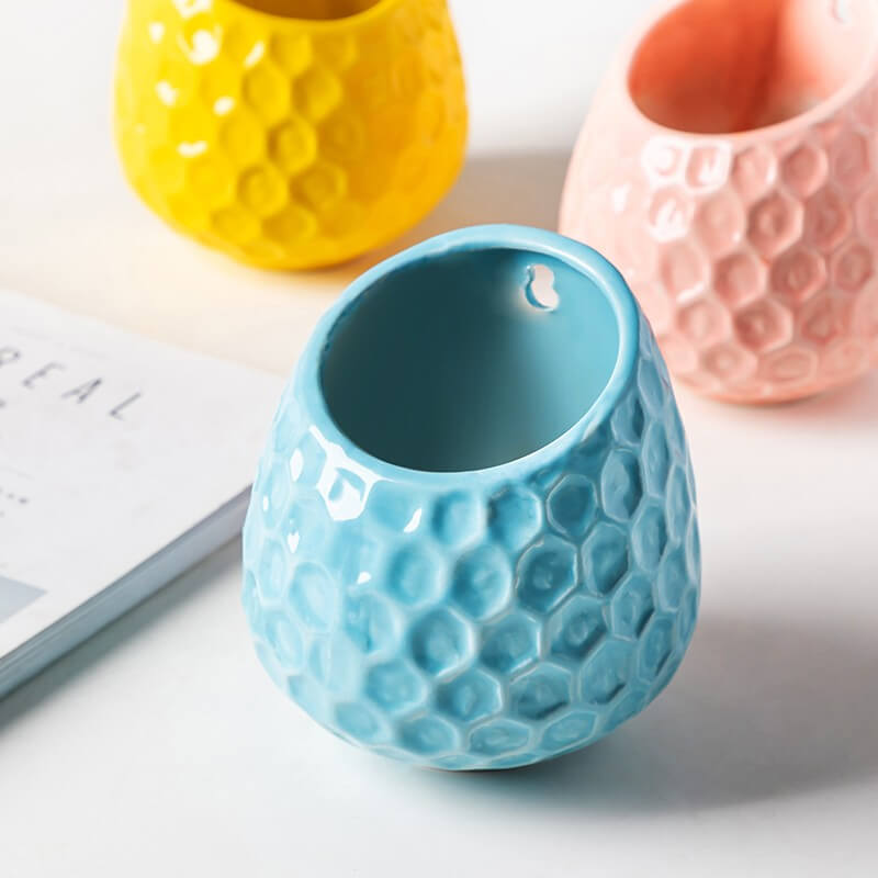 Honeycomb Shape Ceramic Wall Hanging PlanterHOME PLANTERS & VASESNEW TOWN BAZAAR