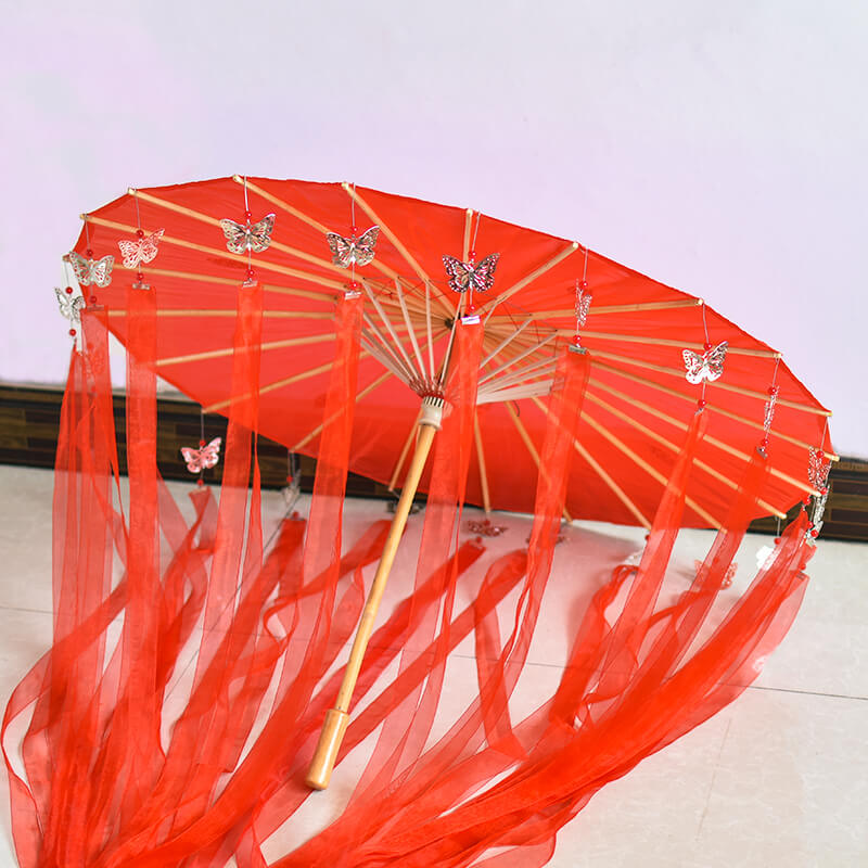 TGCF Hua Cheng Cosplay Umbrella with Silver Butterflies