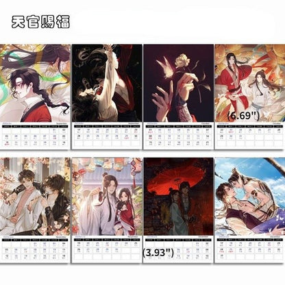 Calendrier de bureau thématique Xie Lian et Hua Cheng TGCF année 2023 