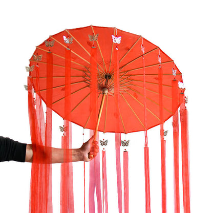 TGCF Hua Cheng Cosplay Umbrella with Silver Butterflies