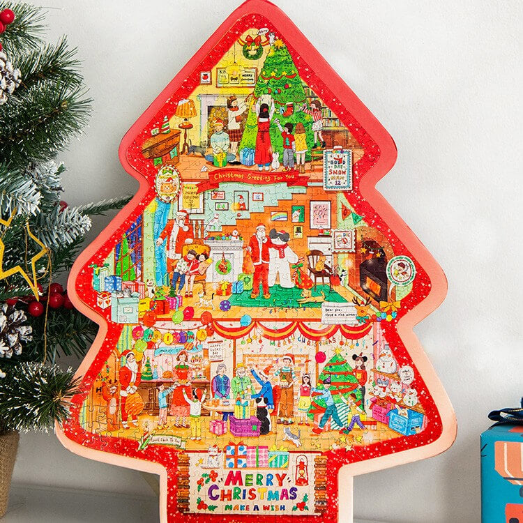 Christmas Tree House Santa PuzzleChristmas, PuzzlesNEW TOWN BAZAAR