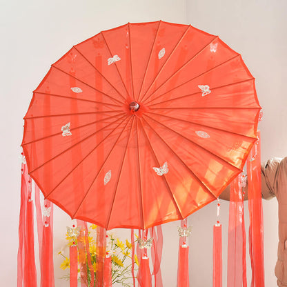 TGCF Hua Cheng Cosplay Umbrella with Silver Butterflies