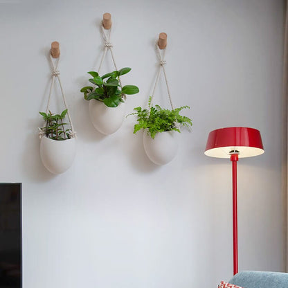 White Ceramic Wall Hanging PlanterHOME PLANTERS & VASESNEW TOWN BAZAAR