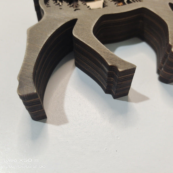 Nature-Inspired Wooden Carved Animal Indoor Wilderness Decor 