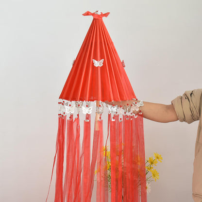 TGCF Hua Cheng Cosplay Umbrella with Silver Butterflies