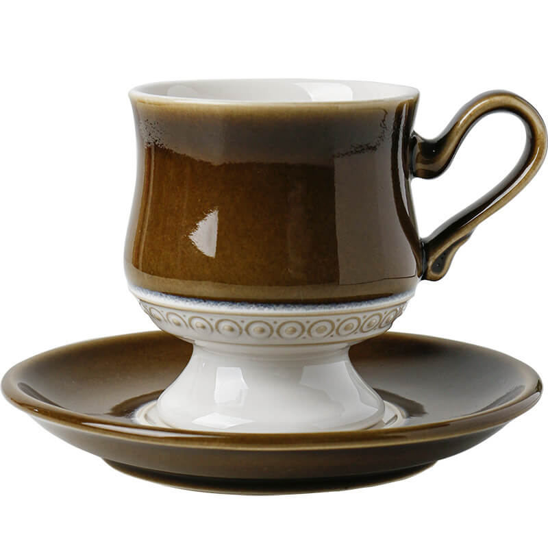 Exquisite High-grade Ceramic High-foot Coffee Cup and SaucerHOME CUPS & MUGSNEW TOWN BAZAAR