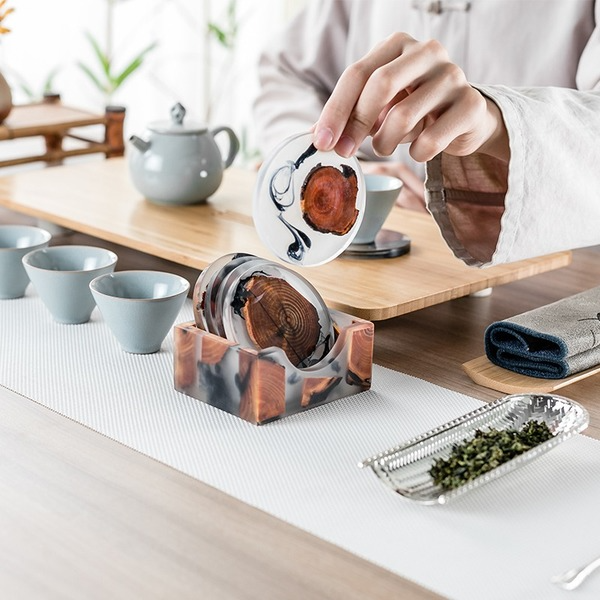 Handmade Tea CoasterNEW TOWN BAZAAR