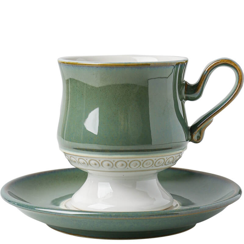 Exquisite High-grade Ceramic High-foot Coffee Cup and SaucerHOME CUPS & MUGSNEW TOWN BAZAAR