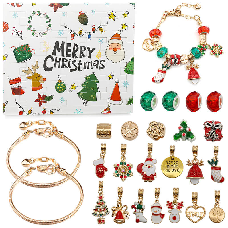 Christmas Diy Creative Bracelet Jewelry Countdown Calendar BoxChristmas, JewelryNEW TOWN BAZAAR
