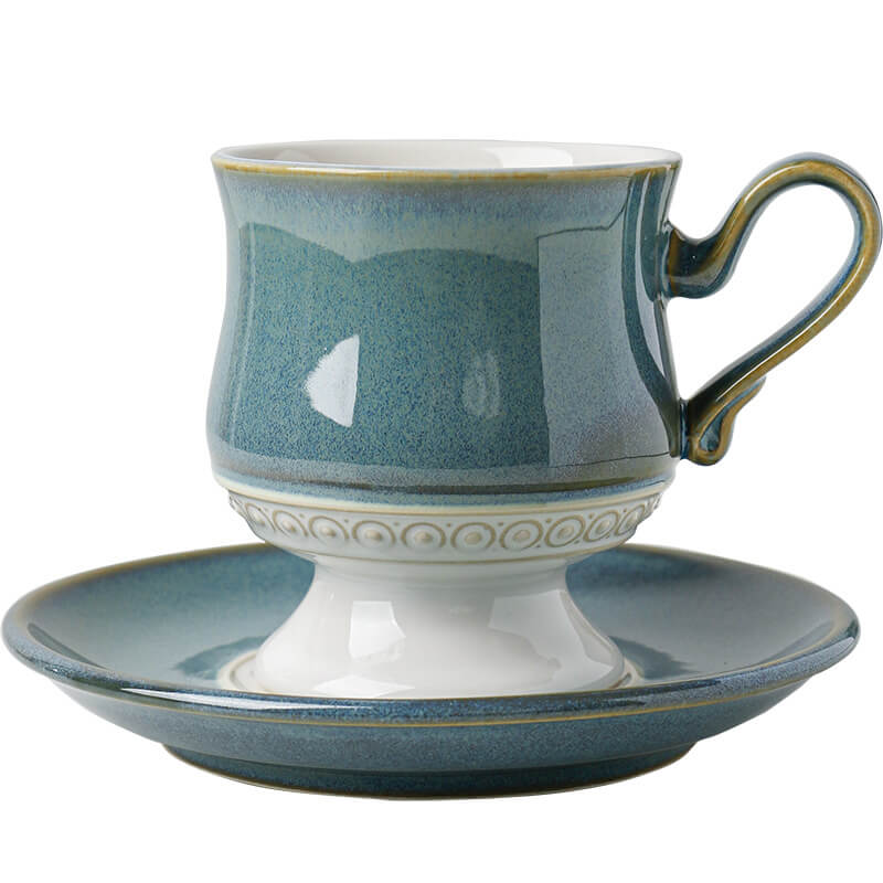 Exquisite High-grade Ceramic High-foot Coffee Cup and SaucerHOME CUPS & MUGSNEW TOWN BAZAAR