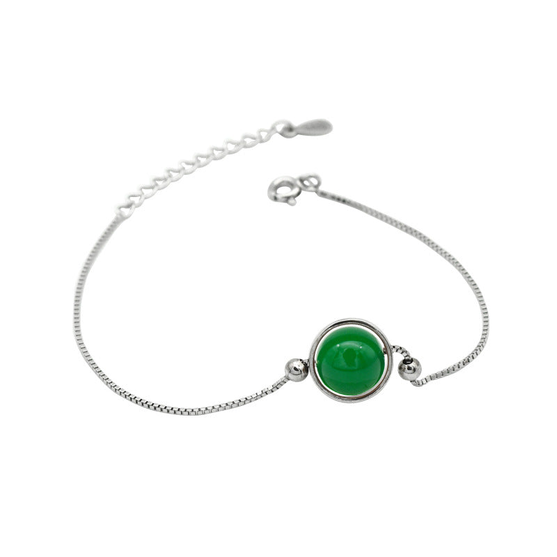 S925 Green Agate BraceletbraceletNEW TOWN BAZAAR