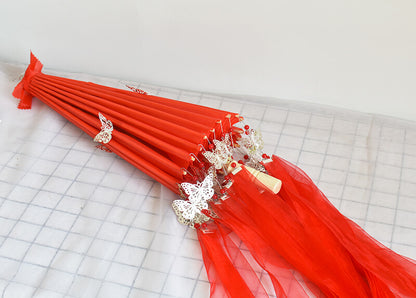 TGCF Hua Cheng Cosplay Umbrella with Silver Butterflies
