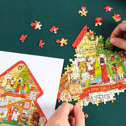 Christmas Tree House Santa PuzzleChristmas, PuzzlesNEW TOWN BAZAAR
