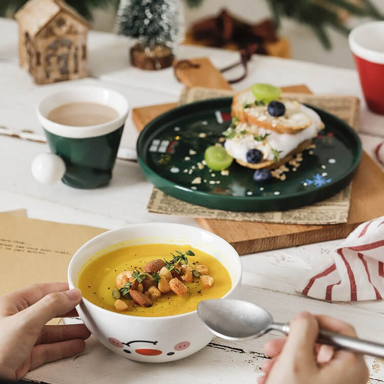 New Ceramic Creative Dinner Plate Rice Bowl Mug Christmas SetChristmas, HOME CUPS & MUGSNEW TOWN BAZAAR