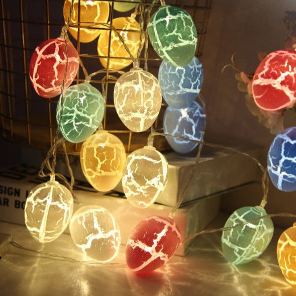 Cracked Egg Design Egg-Inspired String Lights Whimsy Illumination