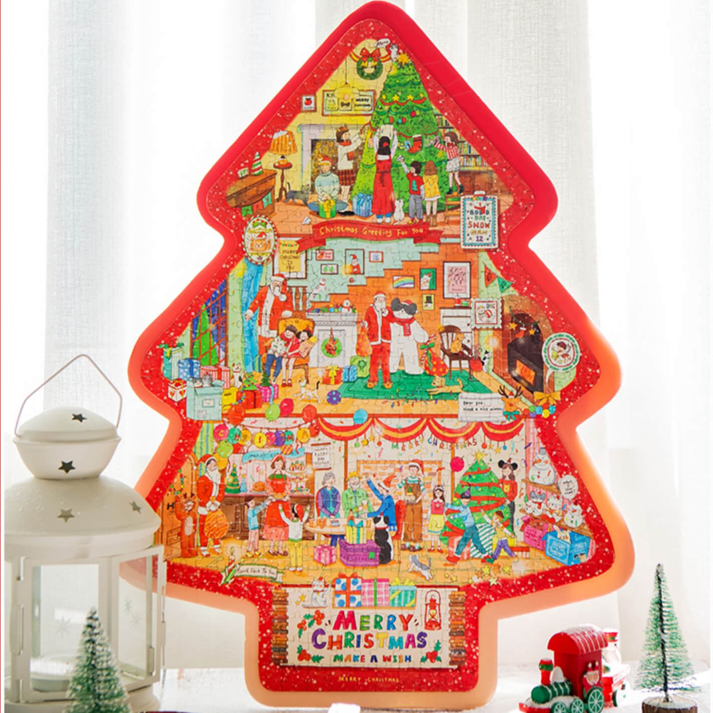 Christmas Tree House Santa PuzzleChristmas, PuzzlesNEW TOWN BAZAAR