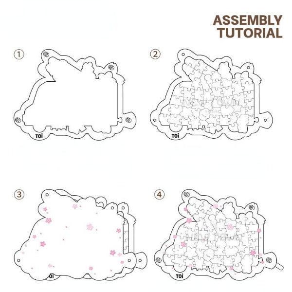 Lovely mongmong Sakura Icecream Car Acrylic Puzzle
