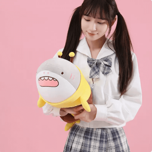 Strange Shark Bee Fit Sand Sculpture Plush Toy Pillow