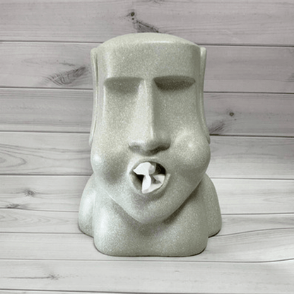 Moai statue tissue box