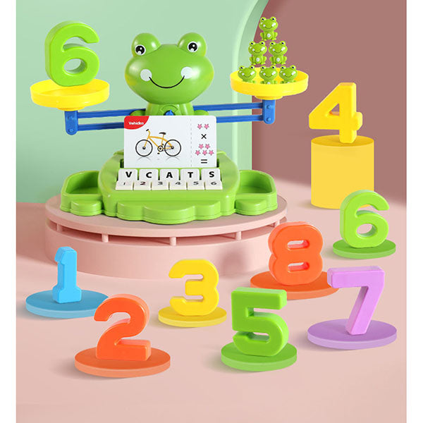 Frog Balance Scale Puzzle Digital Learning Thinking Training Toy Parent-child Interactive Toy