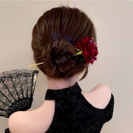 Simple Modern Rose Plate Hairpin Hair Accessories