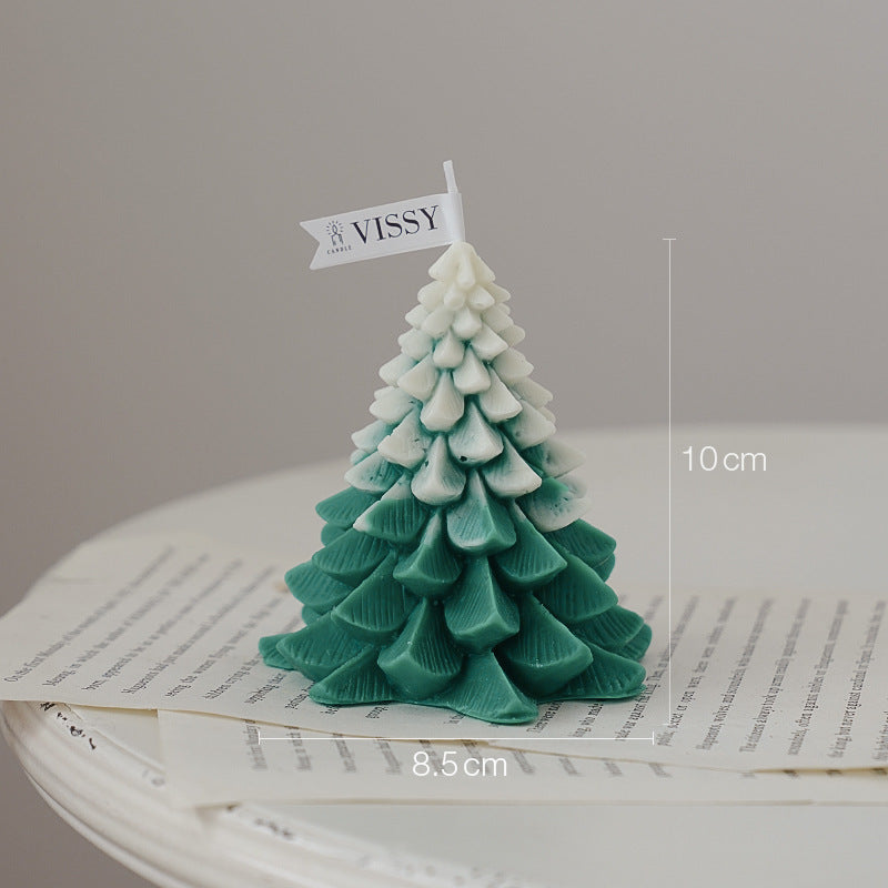 Holiday Festive Home Decor Christmas Tree Shaped Candle