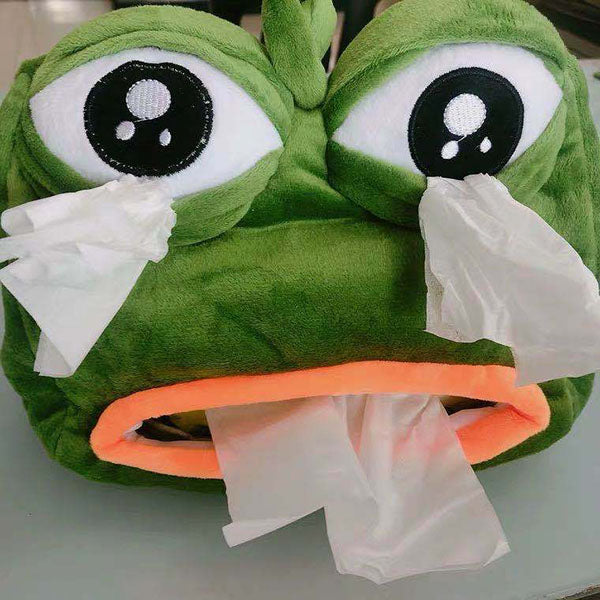 Boîte à mouchoirs grenouille triste