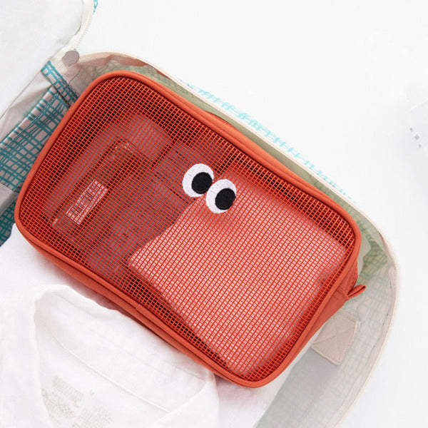 Transparent Stylish Mesh Makeup Organizer Bag