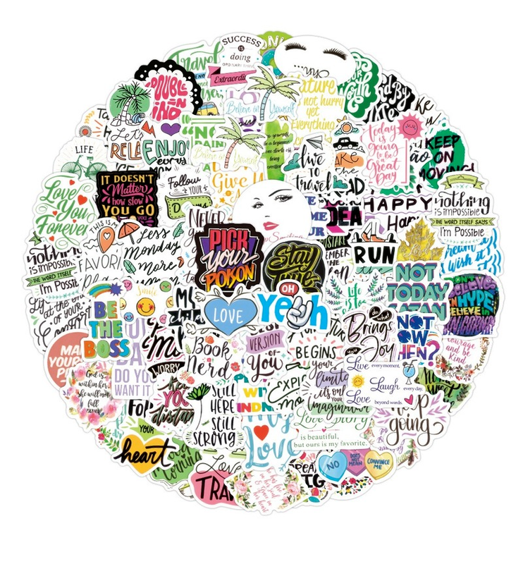 Die cut stickers-100pcsNEW TOWN BAZAAR