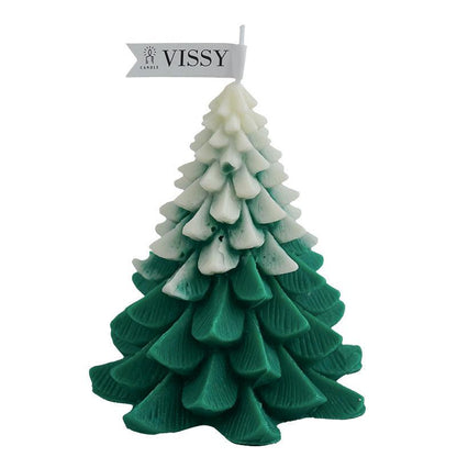 Holiday Festive Home Decor Christmas Tree Shaped Candle