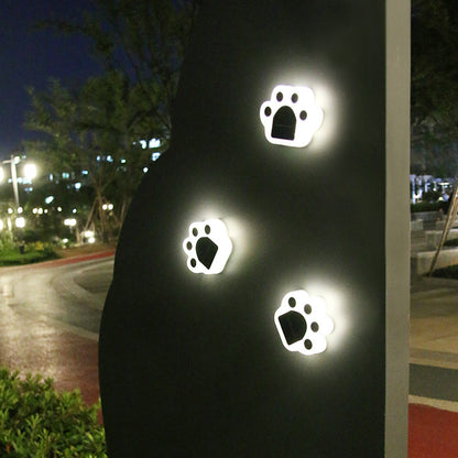 Cat Paw LED Solar Lights Outdoor Cat Lover's Decor Yard Illumination