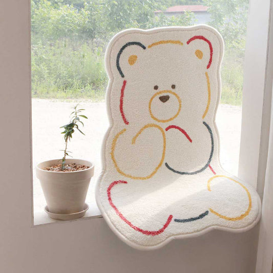 Adorable Bear Throw Softness Beneath Feet Rug