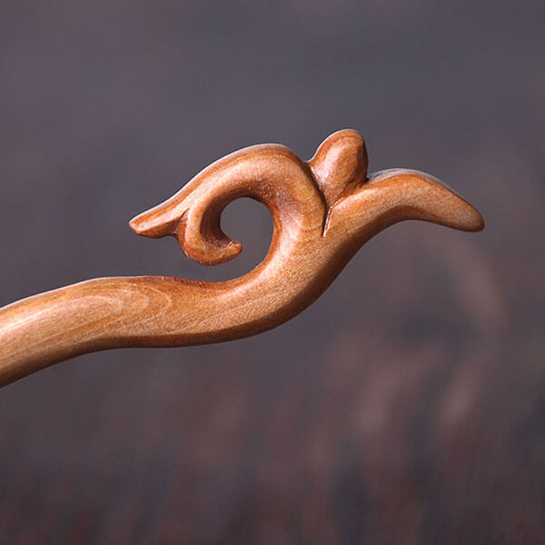 Chinese Antique Handmade Wooden Hairpin