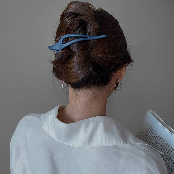 Retro Matte Hair Clips Thin Wicker Shape