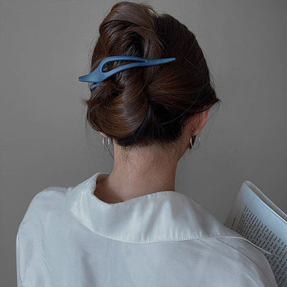 Retro Matte Hair Clips Thin Wicker Shape