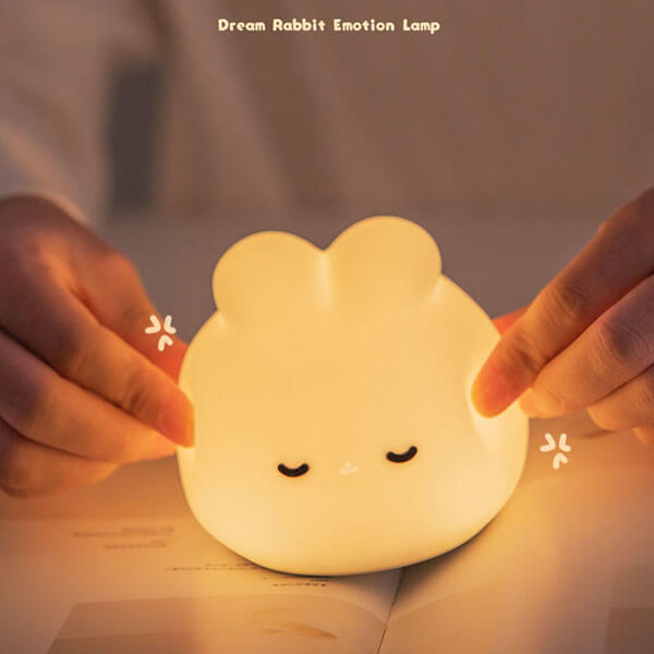 Light Yellow Cute bunny Silicone Night Light