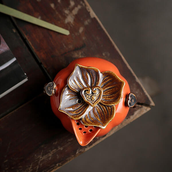 Traditional Crafts Red Persimmon Tea Set
