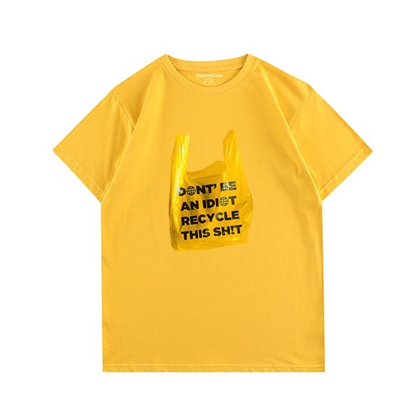 Yellow Trash Bag T-ShirtT-shirt, unisex T-shirt, unisex TshirtNEW TOWN BAZAAR