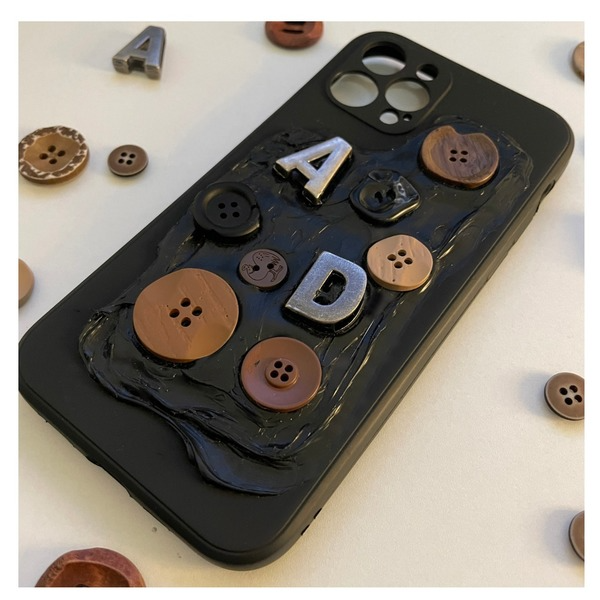 Button Phone Case NEW TOWN BAZAAR Apparel & Accessories