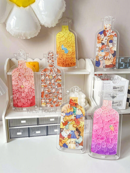 Puzzle Animaux dans la bouteille | Puzzle créatif Animal mignon 3D chat chien lapin acrylique