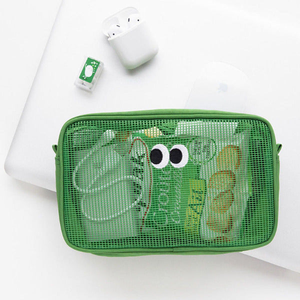 Transparent Stylish Mesh Makeup Organizer Bag