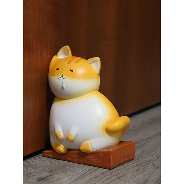 Home Decoration Doorstop Orange Cat Creative